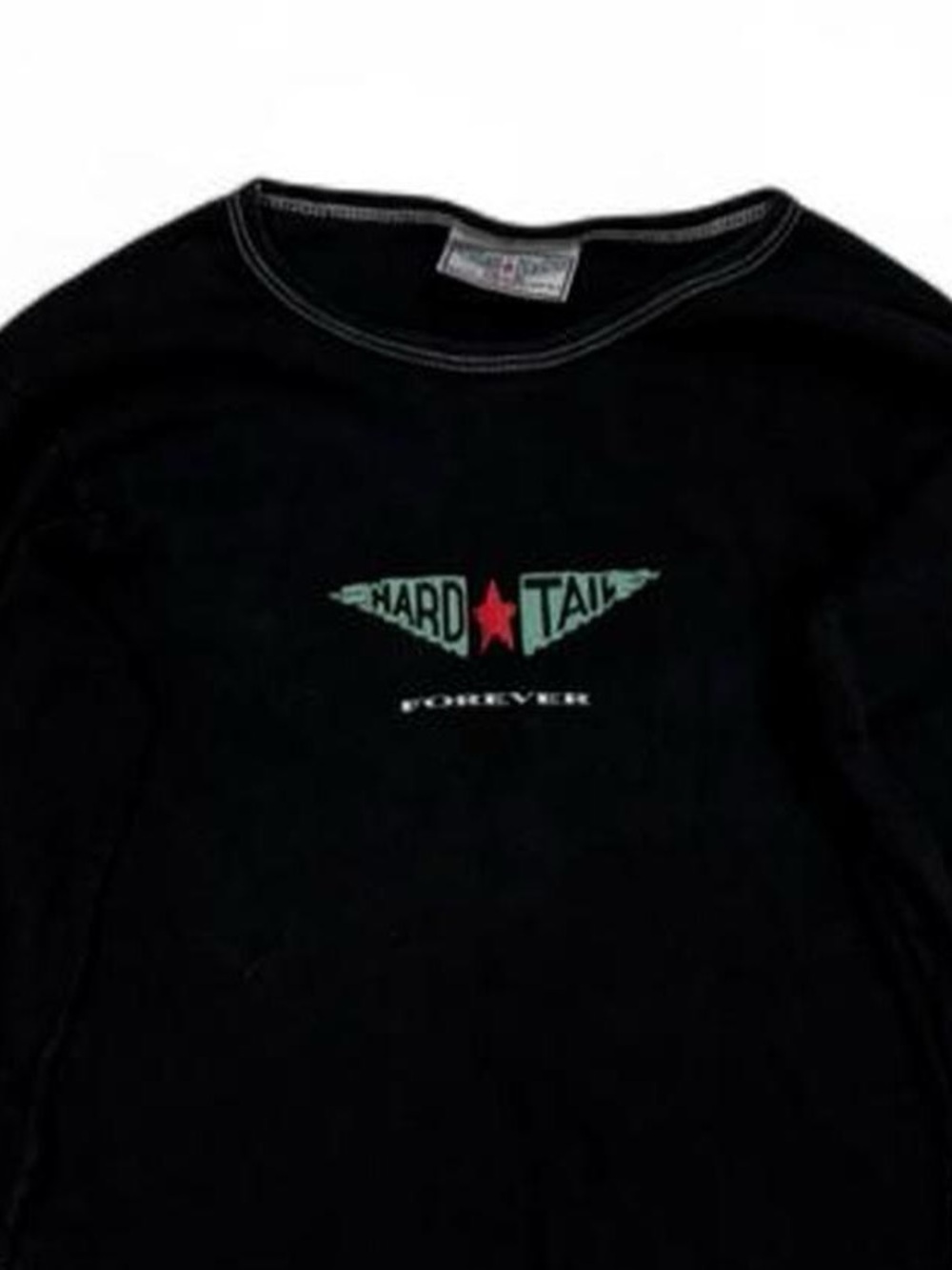 90’s vintage Hard Tail long sleeve logo baby tee in black